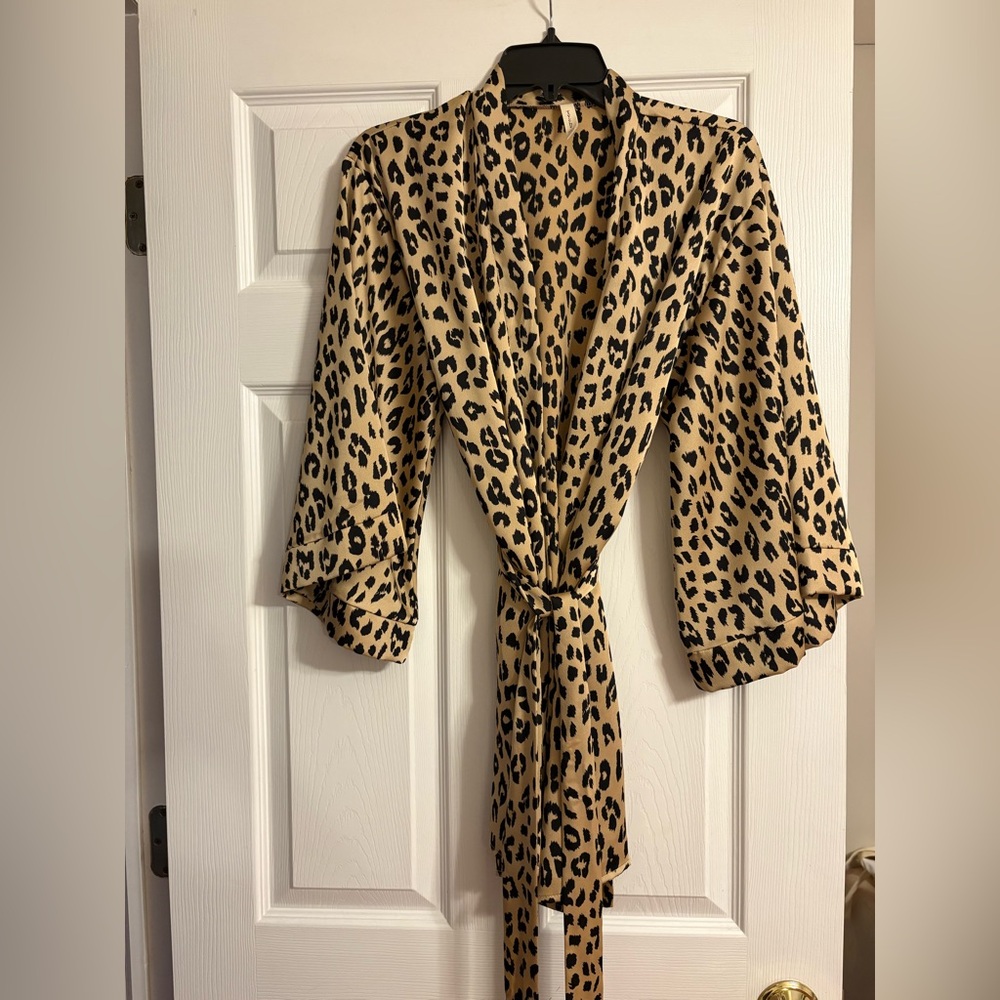 Tyche Leopard Print Robe - never worn